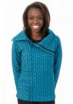 Veste grand col doublee polaire zip poches et poignets