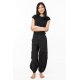 Pantalon bouffant aladin baggy baroudeuse noir uni Suwal