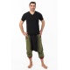 Sarwel pantacourt mixte coton leger noir vert jaune rouge