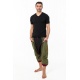 Sarwel pantacourt mixte coton leger noir vert jaune rouge