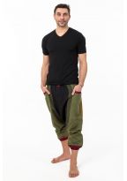 Sarwel pantacourt mixte coton leger noir vert jaune rouge
