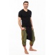 Sarwel pantacourt mixte coton leger noir vert jaune rouge