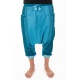 Sarouel pantacourt babacool homme pur coton leger bleu zen
