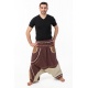 Sarouel homme femme elastique grande taille Brownie chocolat