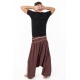 Sarouel homme femme elastique grande taille Brownie chocolat
