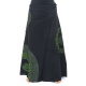Jupe longue romantique psychedelique green heroine coton epais