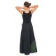 Jupe longue romantique psychedelique green heroine coton epais