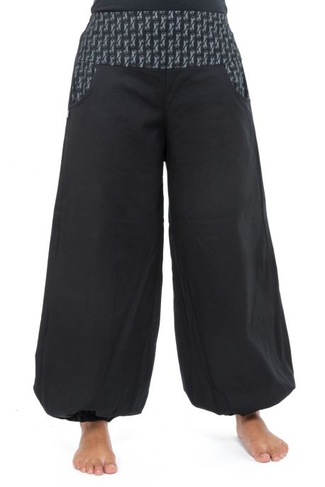 Pantalon bouffant balloon femme coton epais Lellah