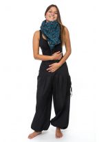 Pantalon fantasy aladin basic ethnic mixte coton epais noir