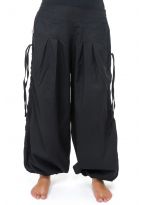 Pantalon fantasy aladin basic ethnic mixte coton epais noir