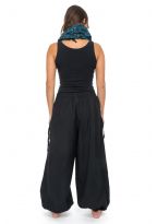 Pantalon fantasy aladin basic ethnic mixte coton epais noir