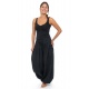 Pantalon ethnic ceinture corset noir Bliza