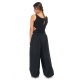 Pantalon ethnic ceinture corset noir Bliza