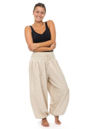 Pantalon elastique bouffant chanvre Kalinko