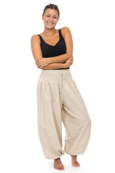 Pantalon elastique bouffant chanvre Kalinko