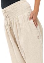Pantalon elastique bouffant chanvre Kalinko