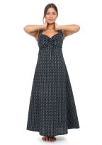 Robe longue boheme imprime ethnique babacool bleus Delya