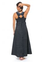 Robe longue boheme imprime ethnique babacool bleus Delya