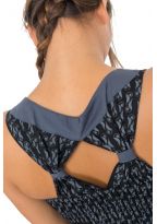 Robe longue boheme imprime ethnique babacool bleus Delya