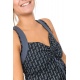 Robe longue boheme imprime ethnique babacool bleus Delya