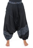 Sarouel homme ethnique noir kaki Nehuda