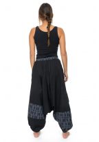 Sarouel homme ethnique noir kaki Nehuda