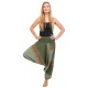 Pantalon sarouel vert sari brilliant du nepal alladin indien