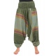 Pantalon sarouel vert sari brilliant du nepal alladin indien