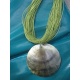CO603 Collier grosse nacre et fils de coton