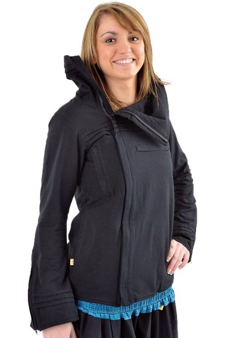 Veste zip diago doublee polaire grand col et 3 petites b