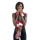 Echarpe poches moufles pure laine multicolore