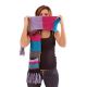 Echarpe poches moufles pure laine multicolore