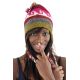 Bonnet pure laine douce du Nepal multicolore