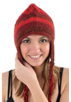 Bonnet pure laine douce du Nepal multicolore