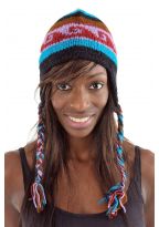 Bonnet pure laine douce du Nepal multicolore