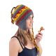 Bonnet pure laine douce du Nepal multicolore