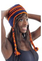 Bonnet pure laine douce du Nepal multicolore