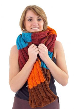 Echarpe pure laine douce multicolore