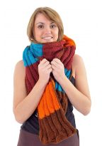 Echarpe pure laine douce multicolore