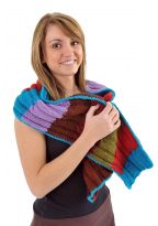 Echarpe pure laine douce multicolore