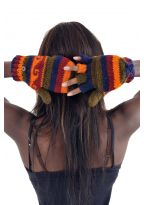 Gants 100% laine douce doublés polaire multicolores