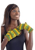 Gants 100% laine douce doublés polaire multicolores
