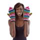 Gants 100% laine douce doublés polaire multicolores