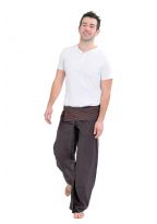 Pantalon Fisherman Thai marron