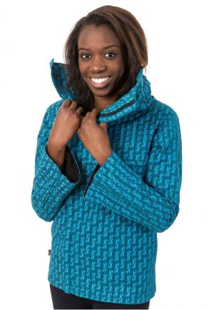 Veste grand col doublee polaire zip poches et poignets