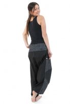 Sarouel mixte ethnique graphic noir et gris Windiz
