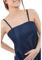 Combi sarouel urban ethnique denim blue jean soft et leger