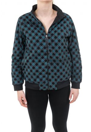 Blouson sweat avec zip reversible total print ou noir uni Zacka