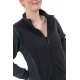 Blouson basique ethnique zip imprime geometric star noir gris