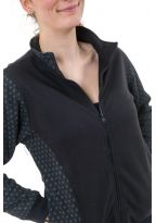Blouson basique ethnique zip imprime geometric star noir gris